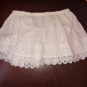 White Bandeau Top & Shorts Set